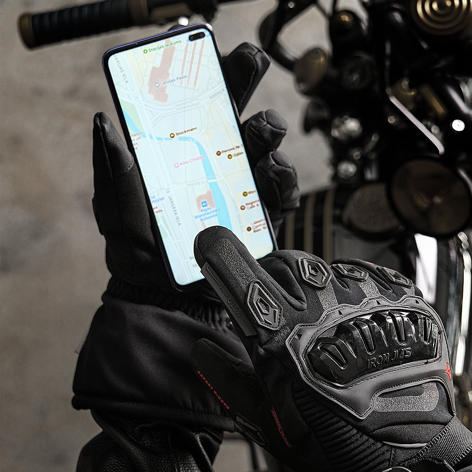 Waterproof hot sale motorbike gloves