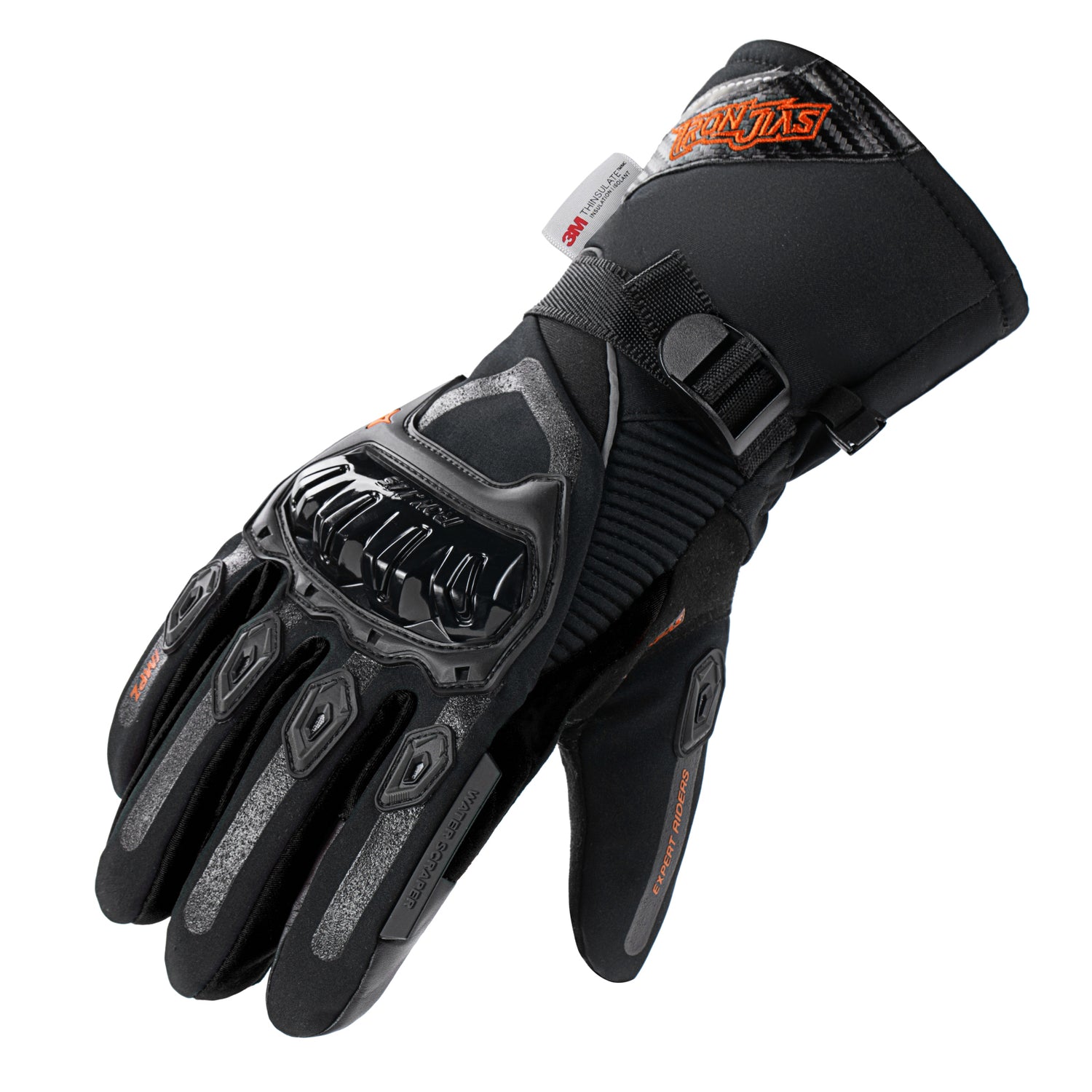  IRON JIA'S Motorcycle Gloves Winter Cold Weather Warm  Touchscreen Waterproof Windproof Protective Gear (Black, M) : Automotive