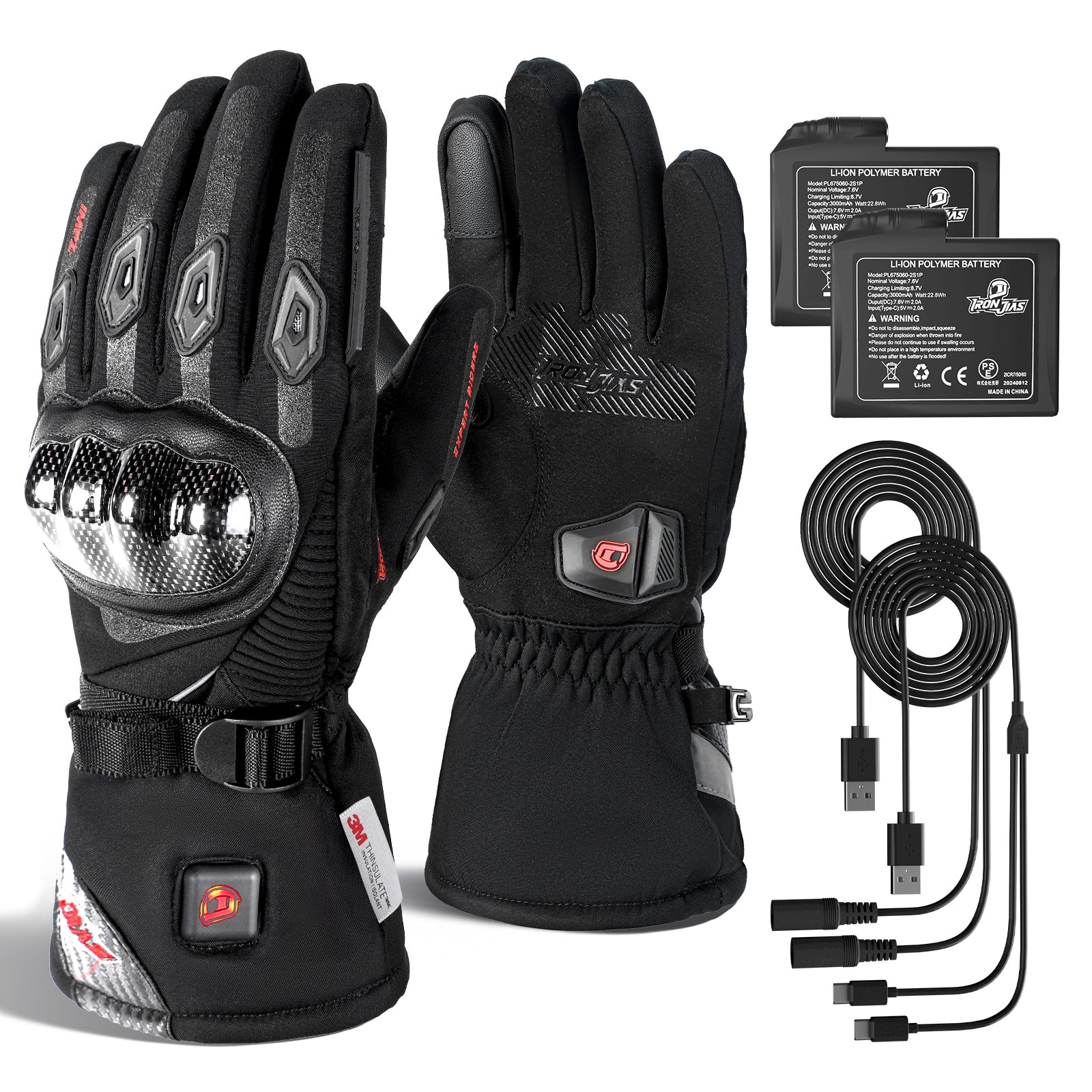 Black Waterproof Motorcycle Over Gloves