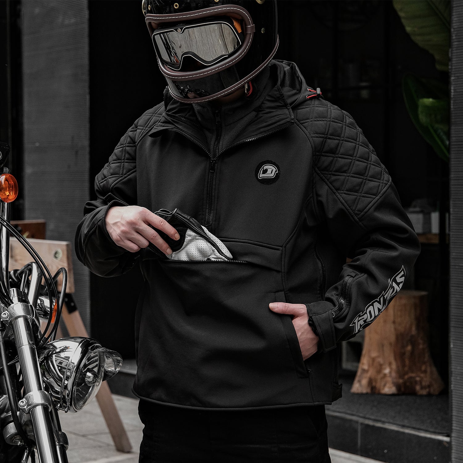 IRONJIAS Black CE Protective Leisure Waterproof Motorcycle Jacket | JK006