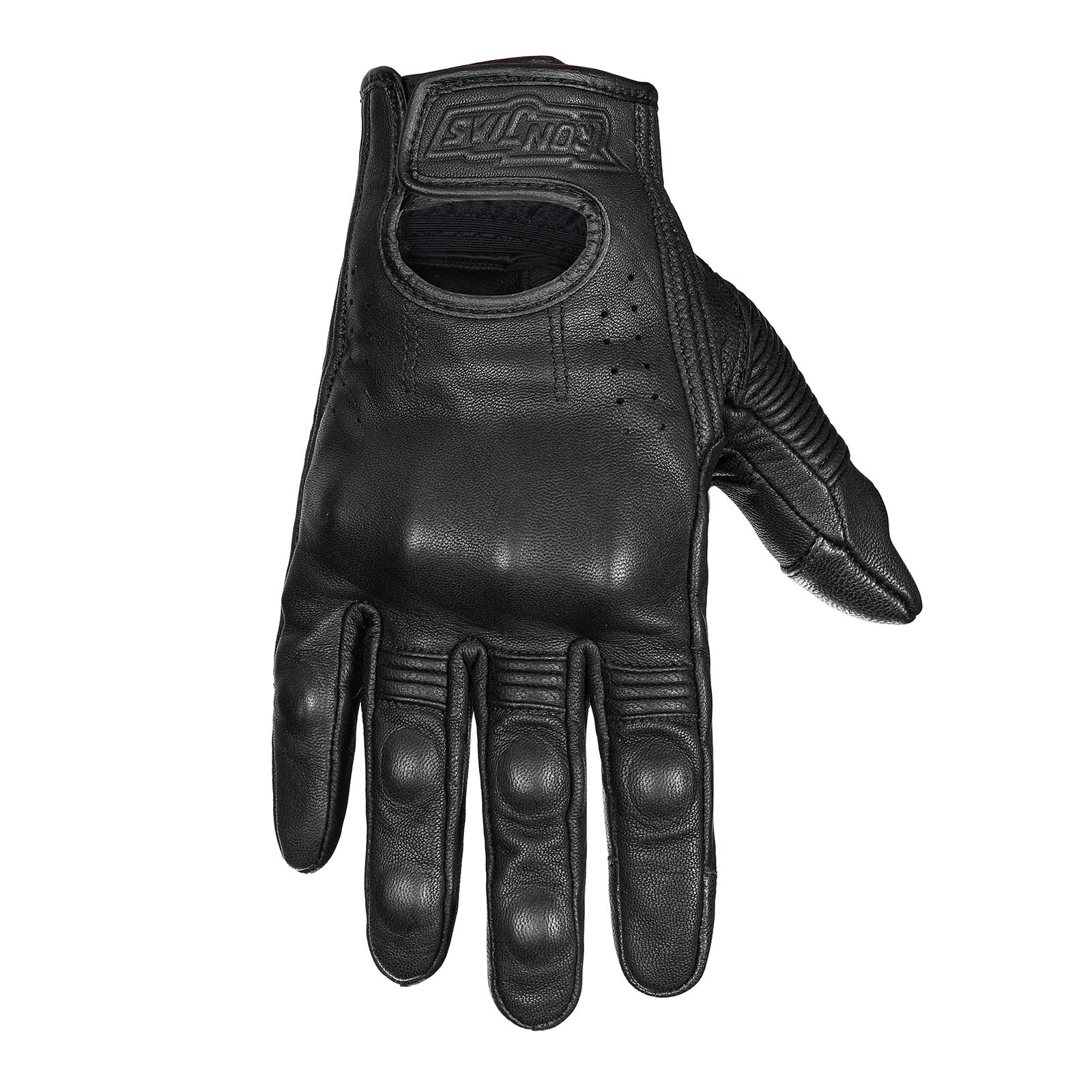 Icon Pursuit Classic Motorcycle Gloves Black Leather Knuckle shops Guards Size Medium.